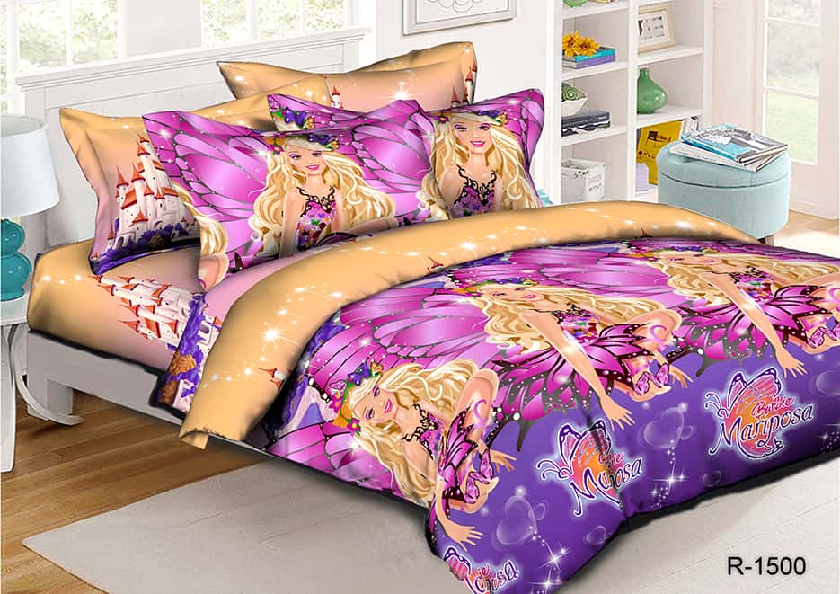 Постельное белье Vpostelke ранфорс Барби куклы Семейный 220х240 см фиолетовый