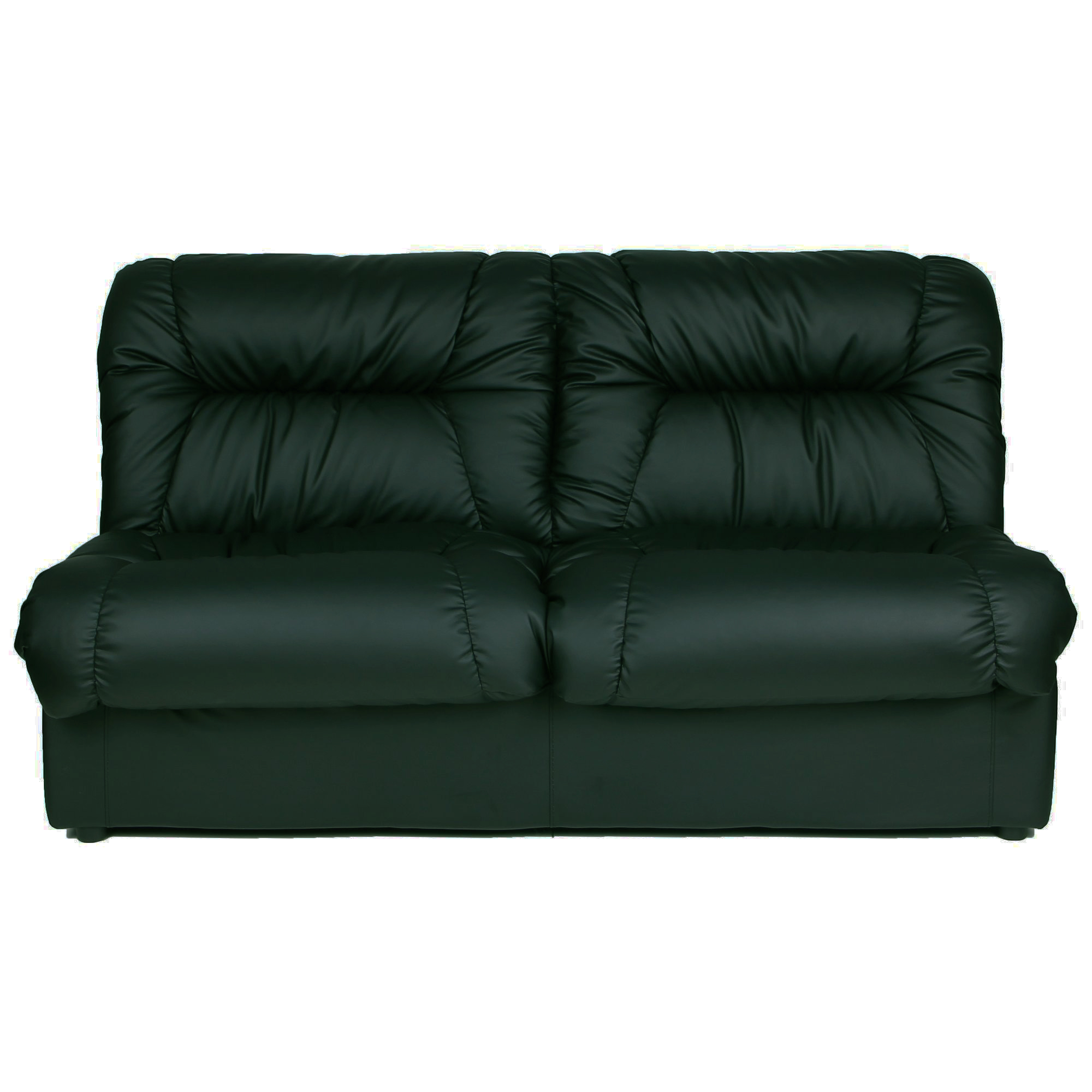 Диван двухместный модуль в гостиную, в офис Визит кожзаменитель Неаполь N-35 темно-зеленый AMF