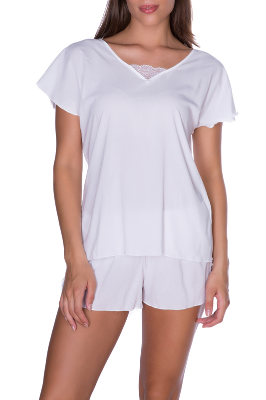 Туника Rose&Petal Homewear RP51-7137БЕЛЫЙ