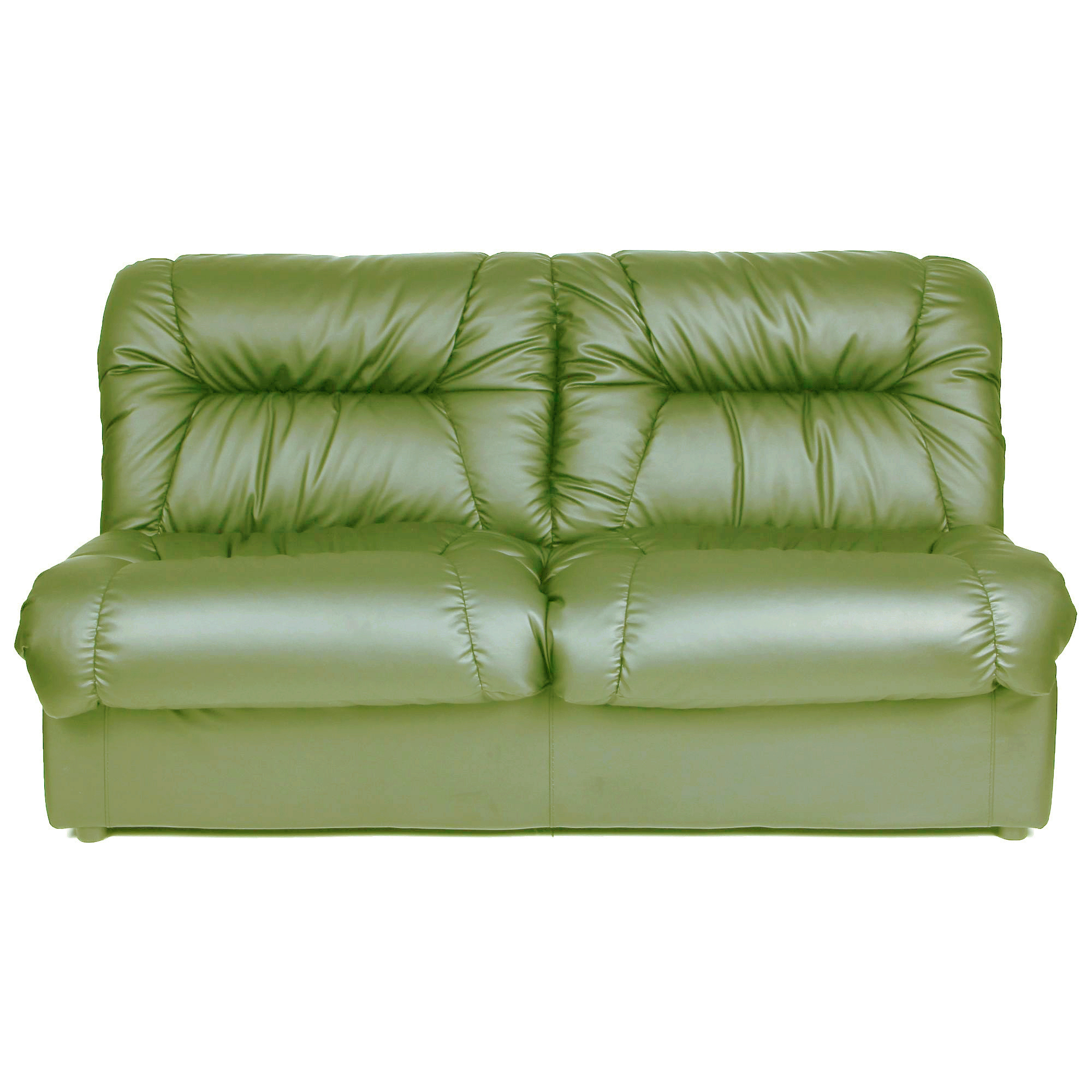 Диван двухместный модуль в гостиную, в офис Визит кожзаменитель Неаполь N-54 светло-зеленый AMF