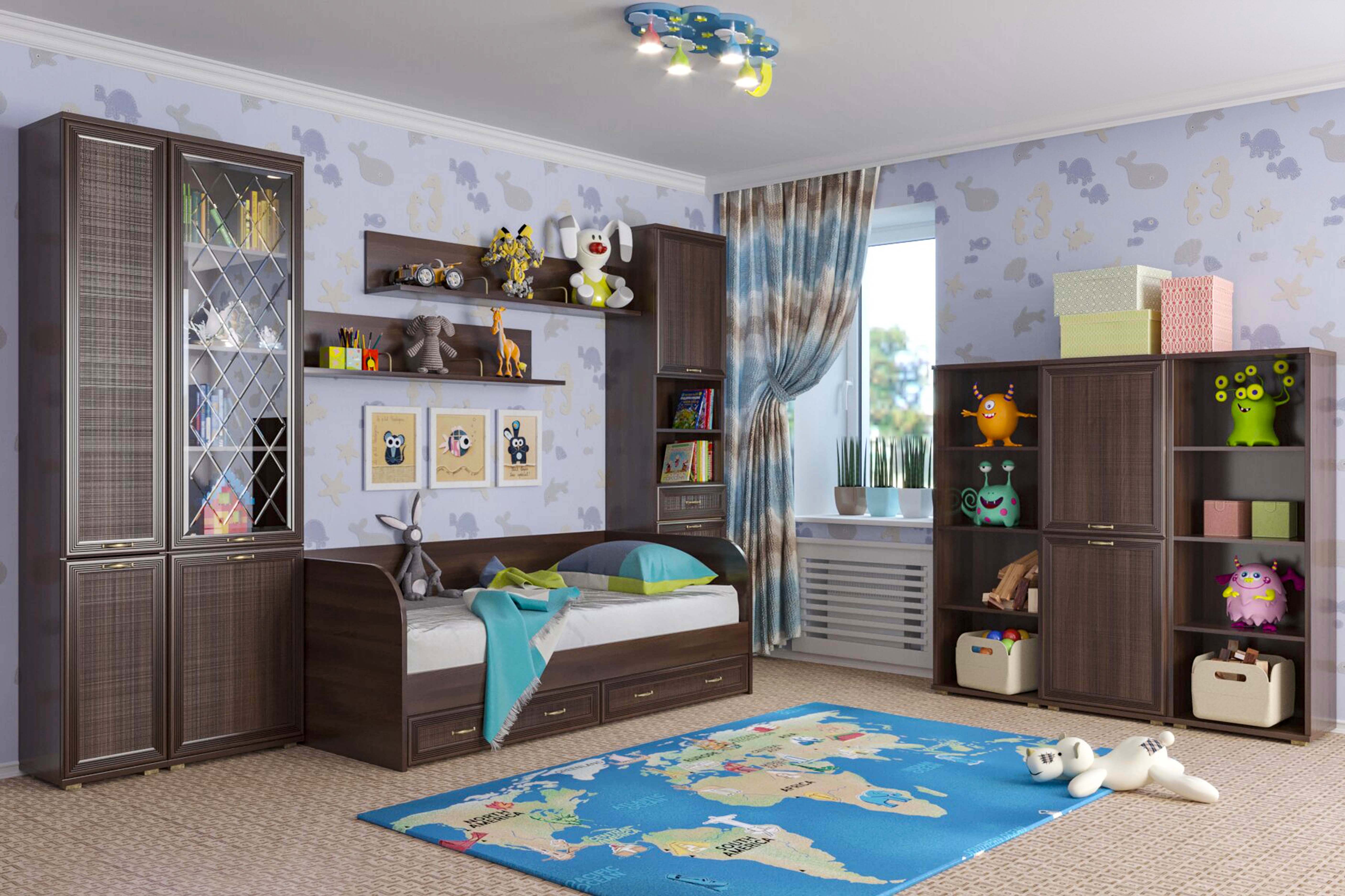 Детская мебель комплект Карина из МДФ 90*190 см Акация Молдау (ler-1478)