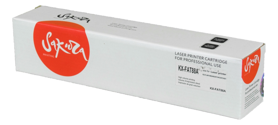 Картридж SAKURA KXFAT88A  для Panasonic KX-FL403/ FL423/ FLC413/ FLC418, черный, 2000 к.