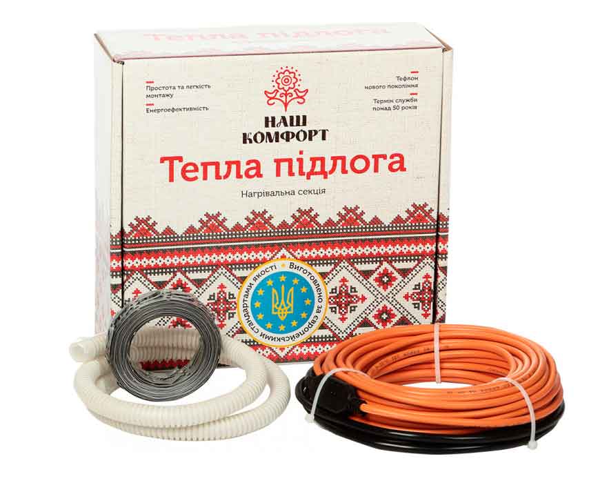 Тонкий кабель под плитку Наш комфорт БНК 3.8 м.кв - 525 Вт - 43м