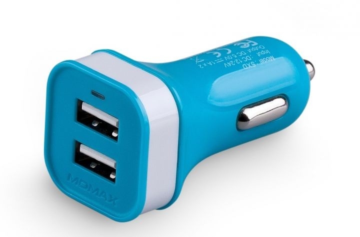 Автомобильное зарядное устройство Momax USB на 1A XC Dual USB Car Charger 1A Синий