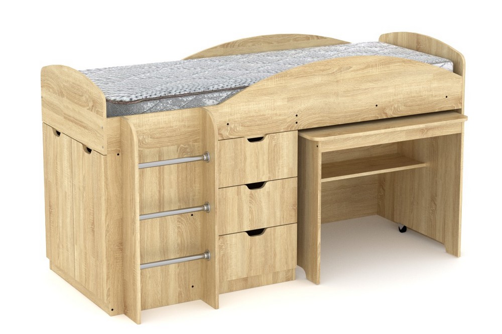 Мебель двухъярусная кровать со столом