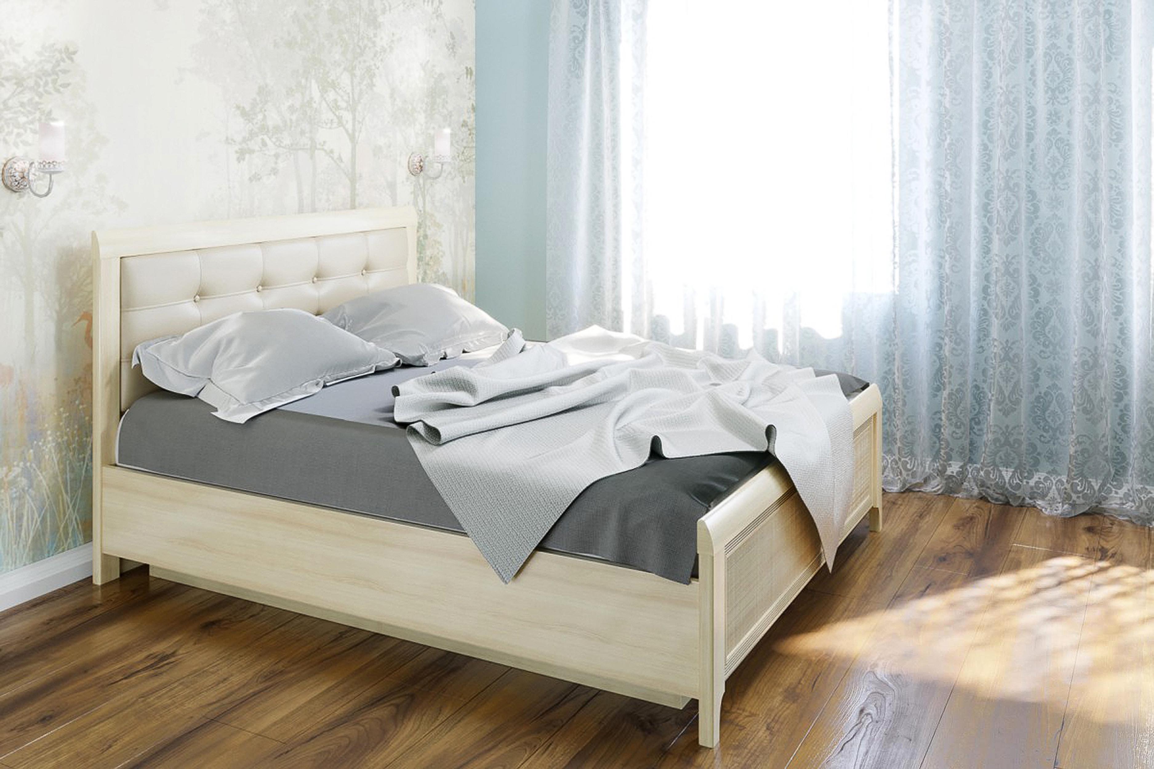 Кровать Лером Карина 140*200 см Ясень Асахи (ler-520)