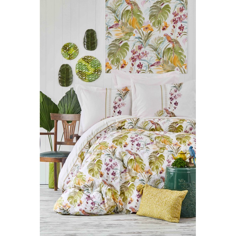 Постельное белье Karaca Home - Palava fusya 2018-2 фуксия пике 220*230 евро