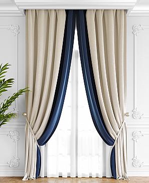 Комплект штор ТомДом Твеон (молочно-синий)