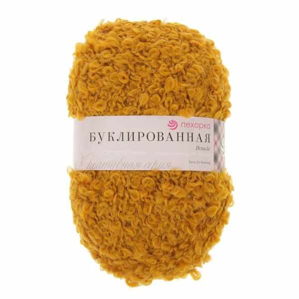 Пряжа Пехорка Буклированная Цвет.447 Горчица