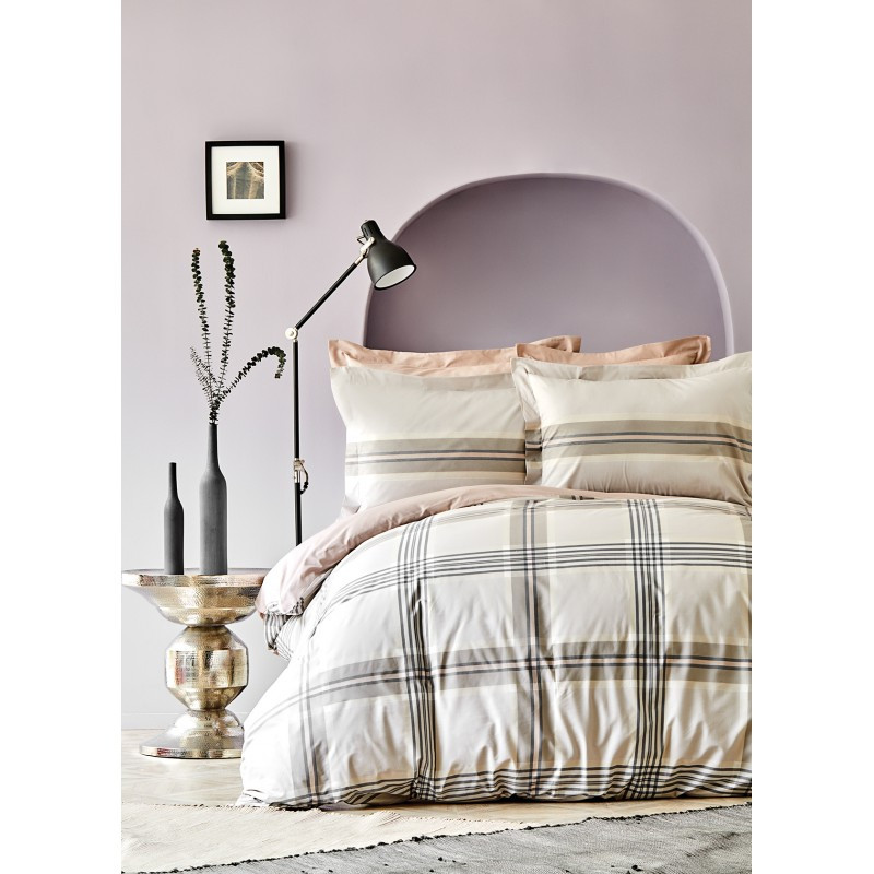 Постельное белье Karaca Home ранфорс - Desi bej 2020-1 бежевый евро