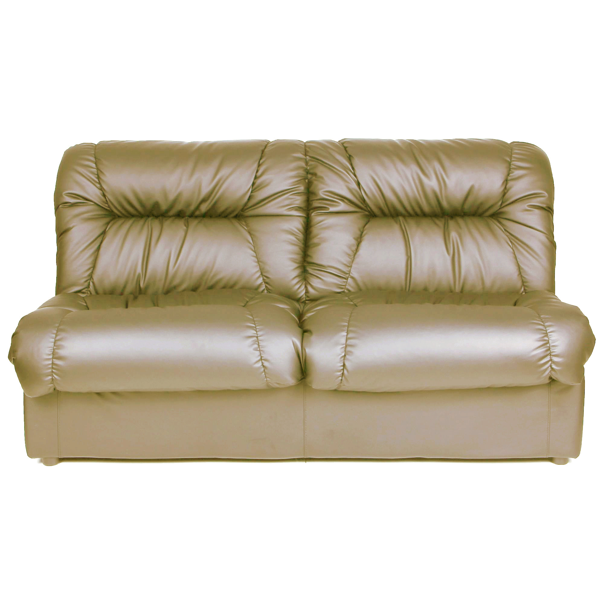 Диван двухместный модуль в гостиную, в офис Визит кожзаменитель Неаполь N-26 темно-бежевый AMF