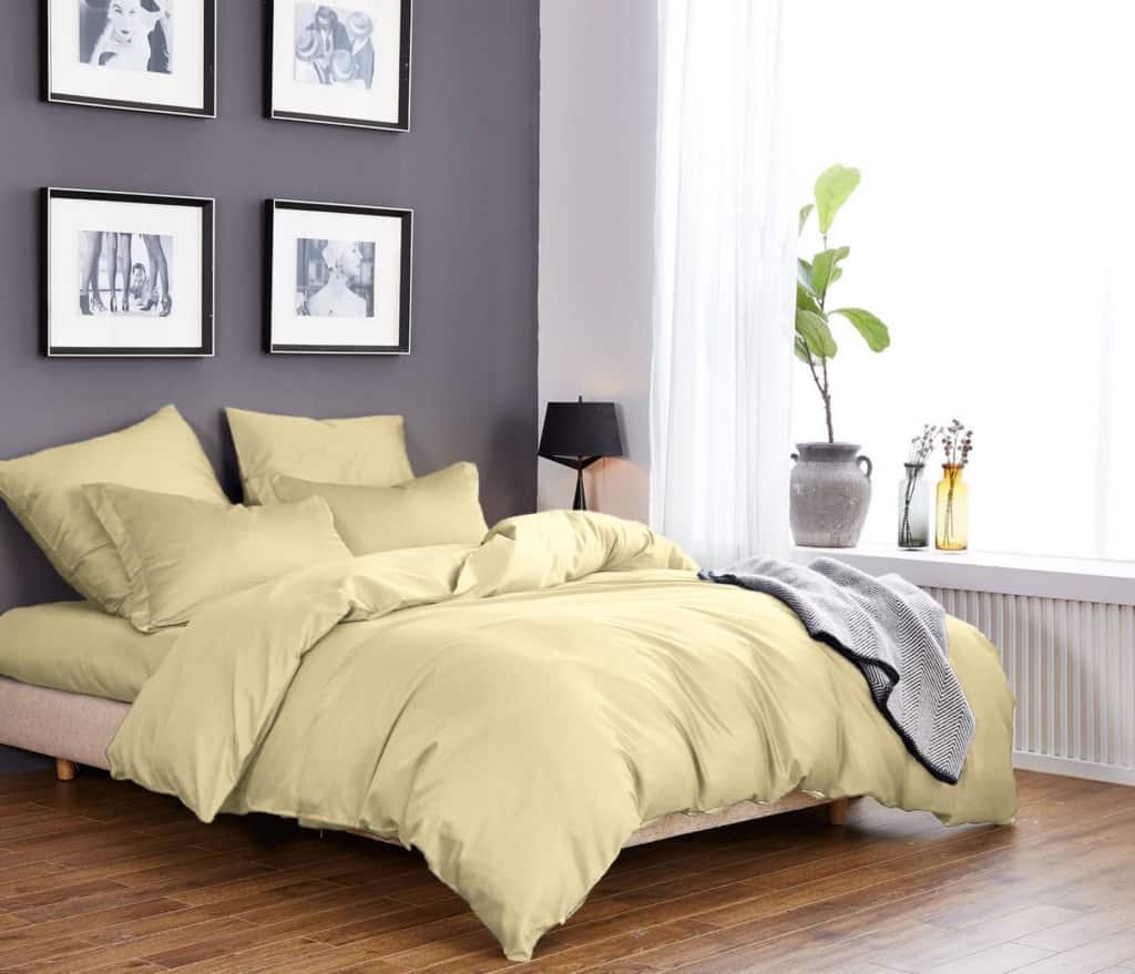 Постельное белье Vpostelke сатин Молочный 1-Спальный 150х220 см