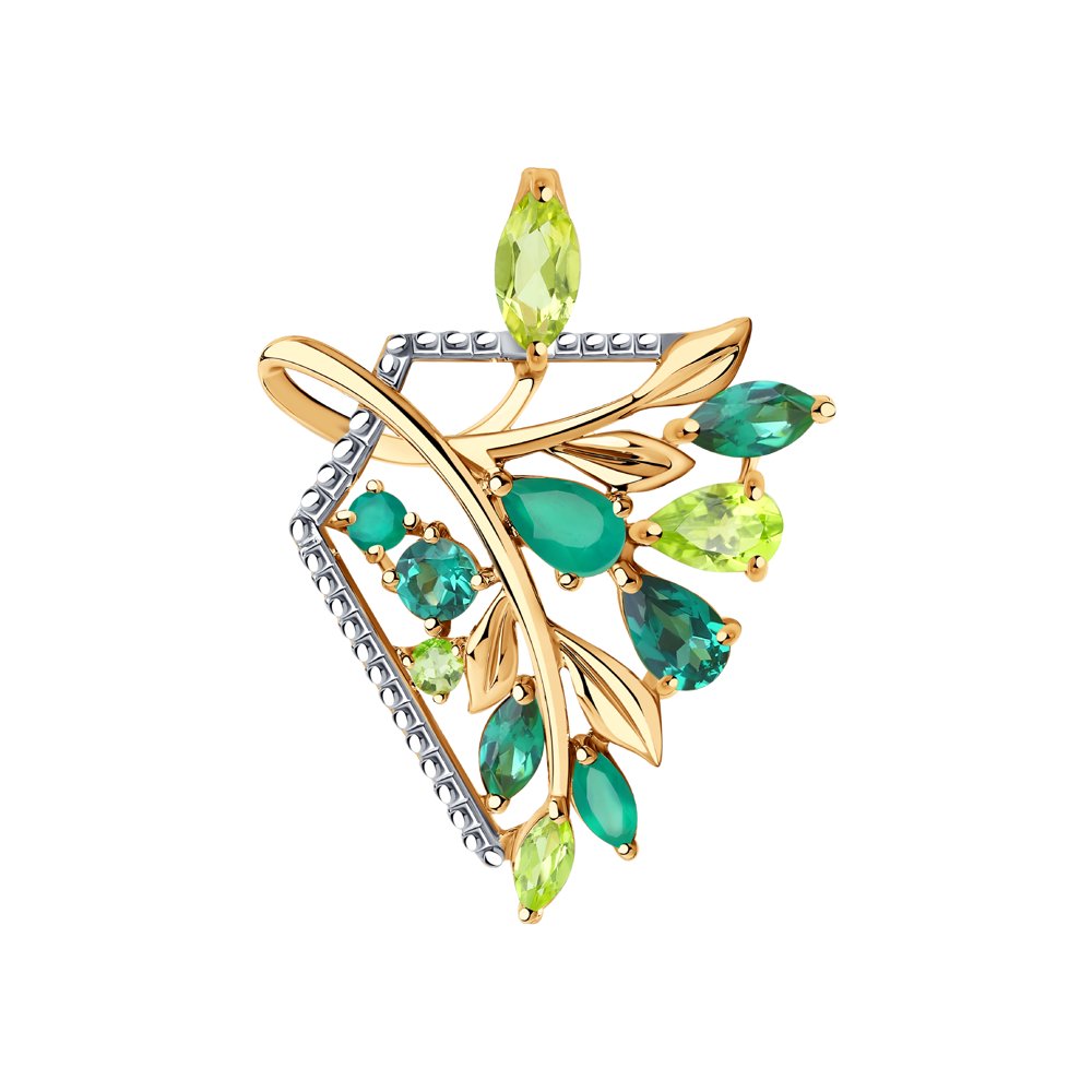 Подвеска SOKOLOV из золота с миксом камней