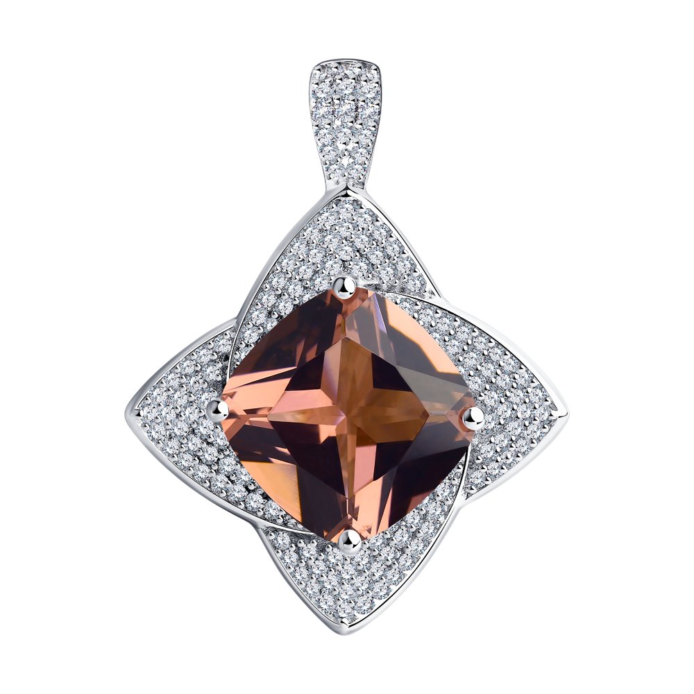 Подвеска SOKOLOV из серебра с ситалом и фианитами