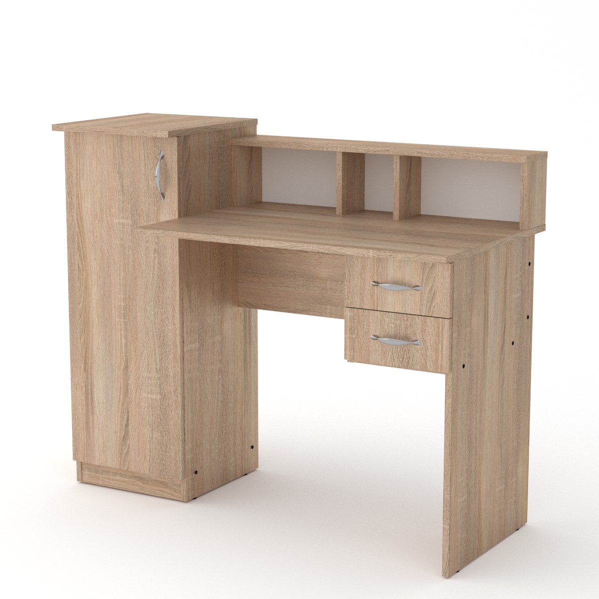 Стол письменный компьютерный Компанит Пи-Пи-1, дуб сонома