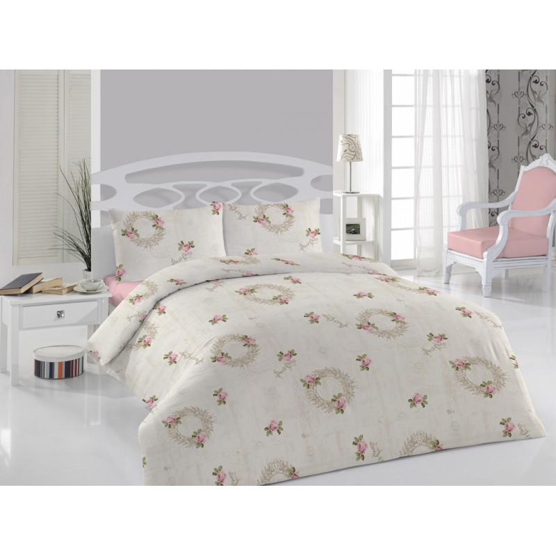 Постельное белье Weekend - Post card фиолетовое ранфорс полуторное