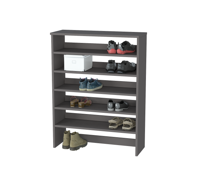 Стеллаж IDEASTORE для обуви Твист 1, Графит (3156)