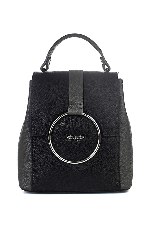 Рюкзак Dolci Capricci 9138 VITELLO NERO GRIGIOЧЕРНЫЙ, СЕРЫЙ