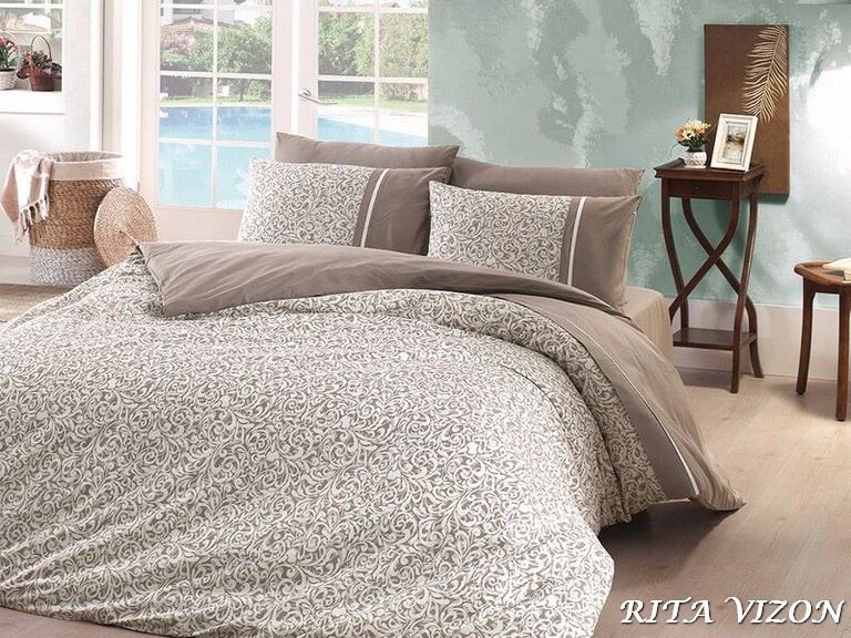 Комплект постельного белья First Choice Ranforce Deluxe евро Rita Vizon