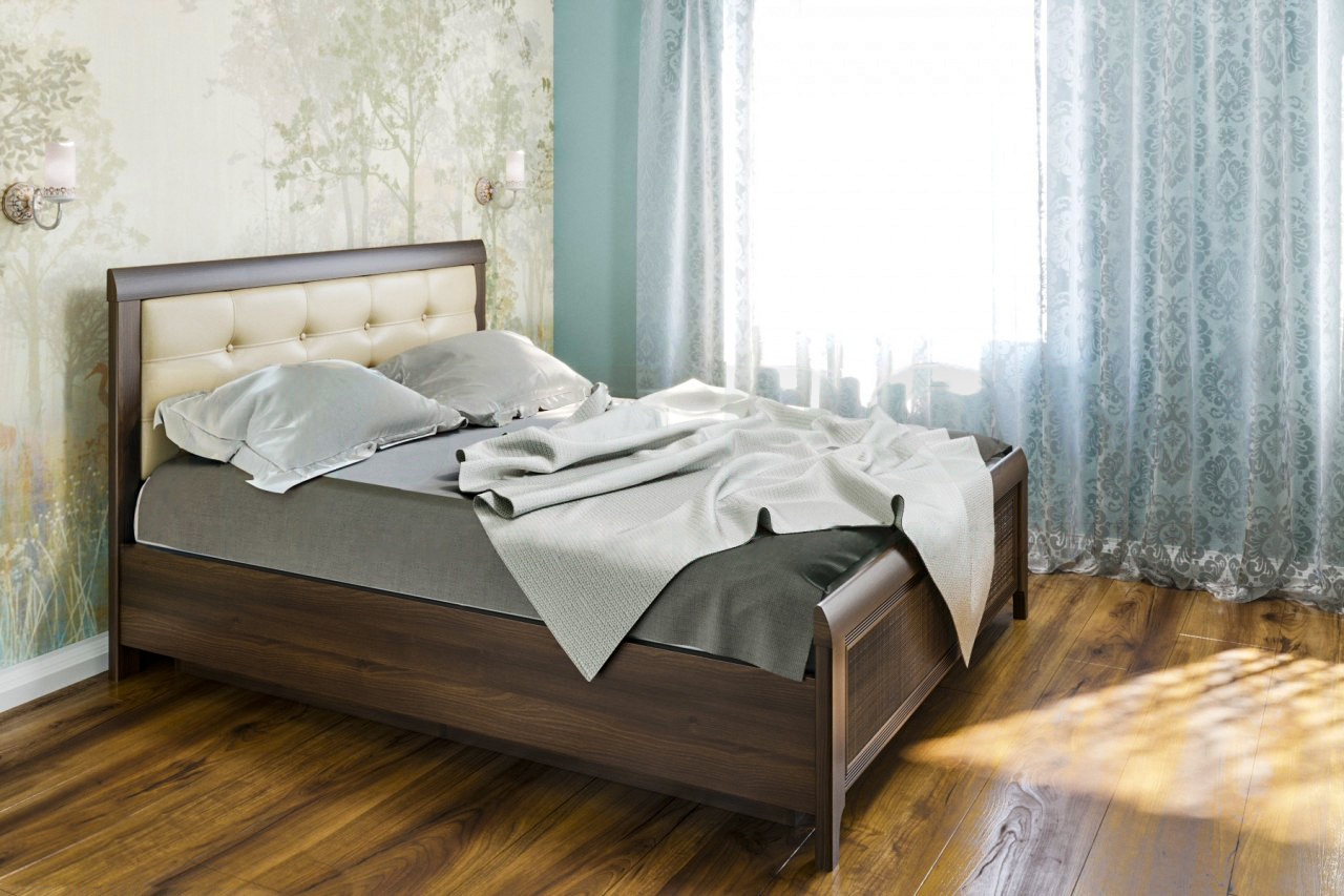 Кровать Лером Карина 120*200 см Акация Молдау (ler-521)