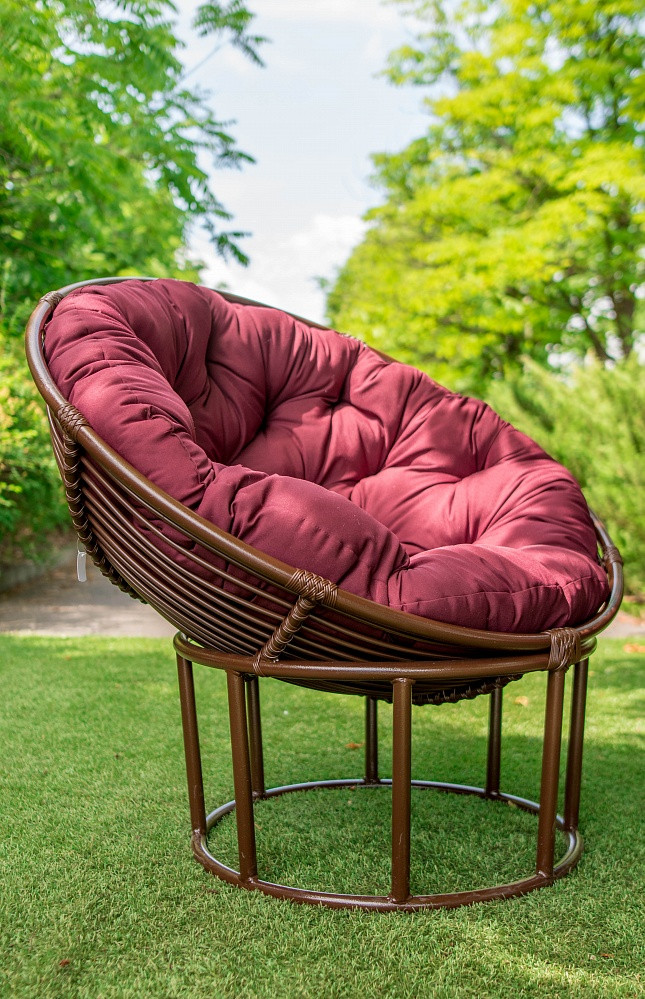 Кресло из ротанга Papasan шоколад-бордо (NK-12991129)