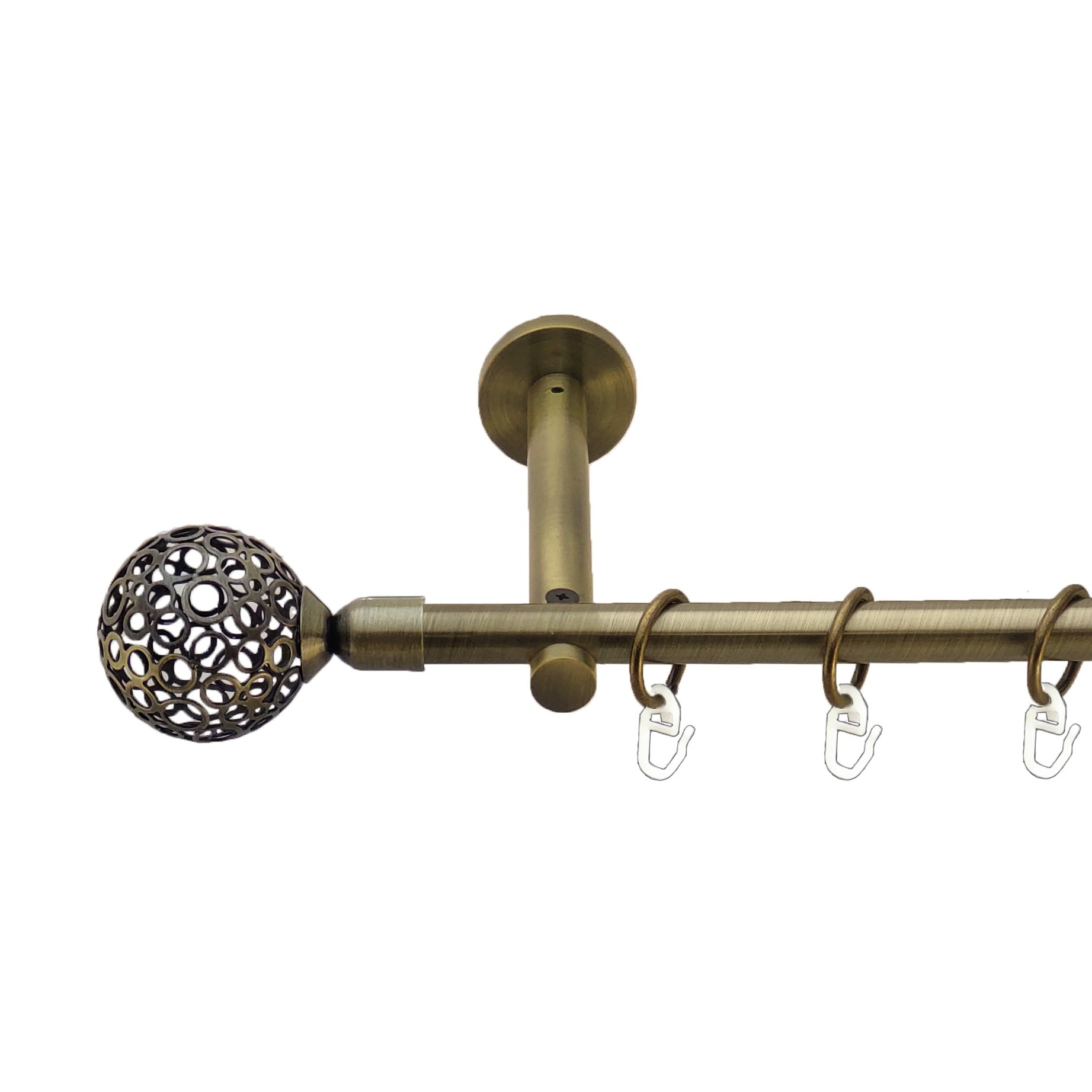 Карниз Orvit Савона металевий однорядний циліндр Антик 16 мм 300 см