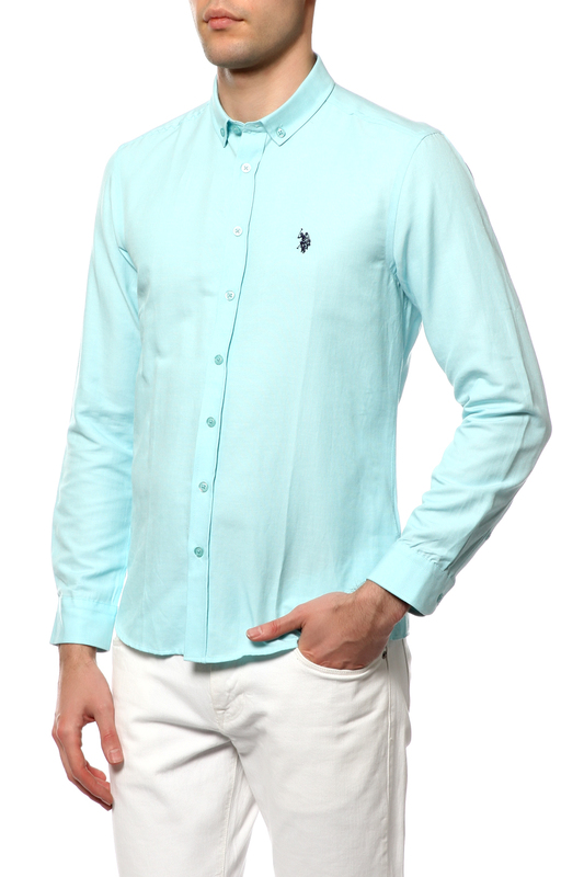 Рубашка U.S. Polo Assn. G081GL0040METO19Y VR007СВЕТЛО-БИРЮЗОВЫЙ