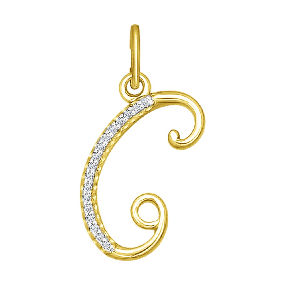 Подвеска SOKOLOV из желтого золота с фианитами