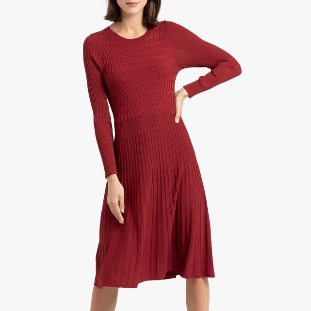 Платье с длинными рукавами из оригинального трикотажа CRISSY