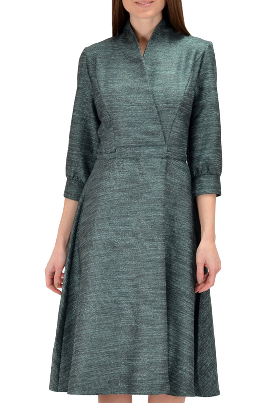 Платье VISERDI 1984-СРЗ 4491205 СЕРО-ЗЕЛЕНЫЙ