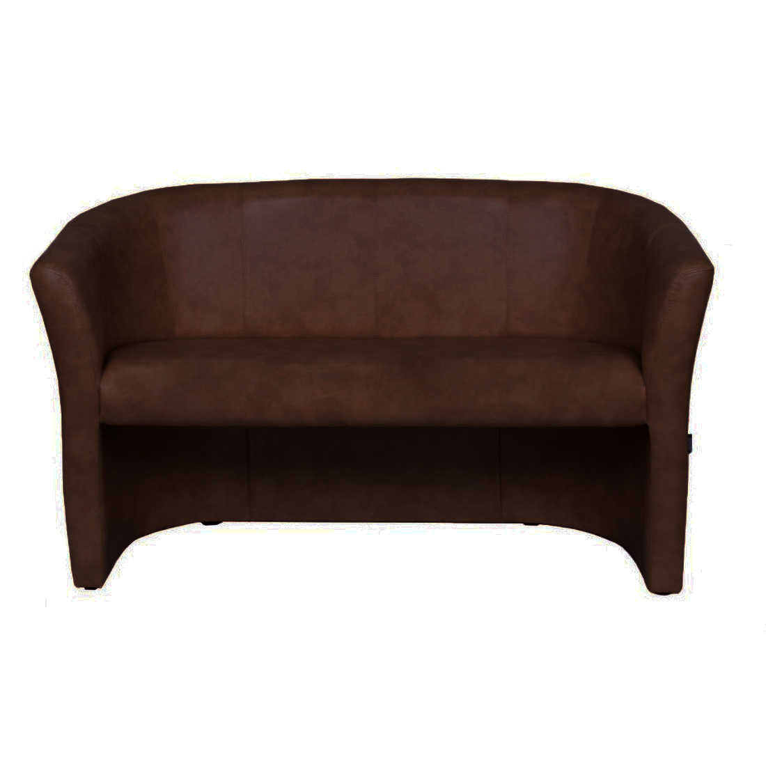 Диван двухместный модуль в гостиную, в офис Арабика кожзаменитель Неаполь N-04 коричневый AMF